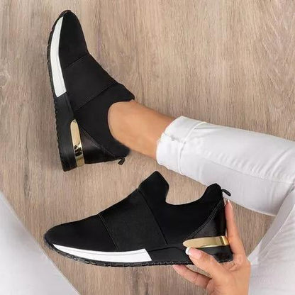 Elegant Green Women Sneakers Slip-On Solid Color Sneakers Sport Mesh Casual Shoes Fashion Autumn Running And Walking Lace-up Breathable Casual Comfortable Walking Sneakers