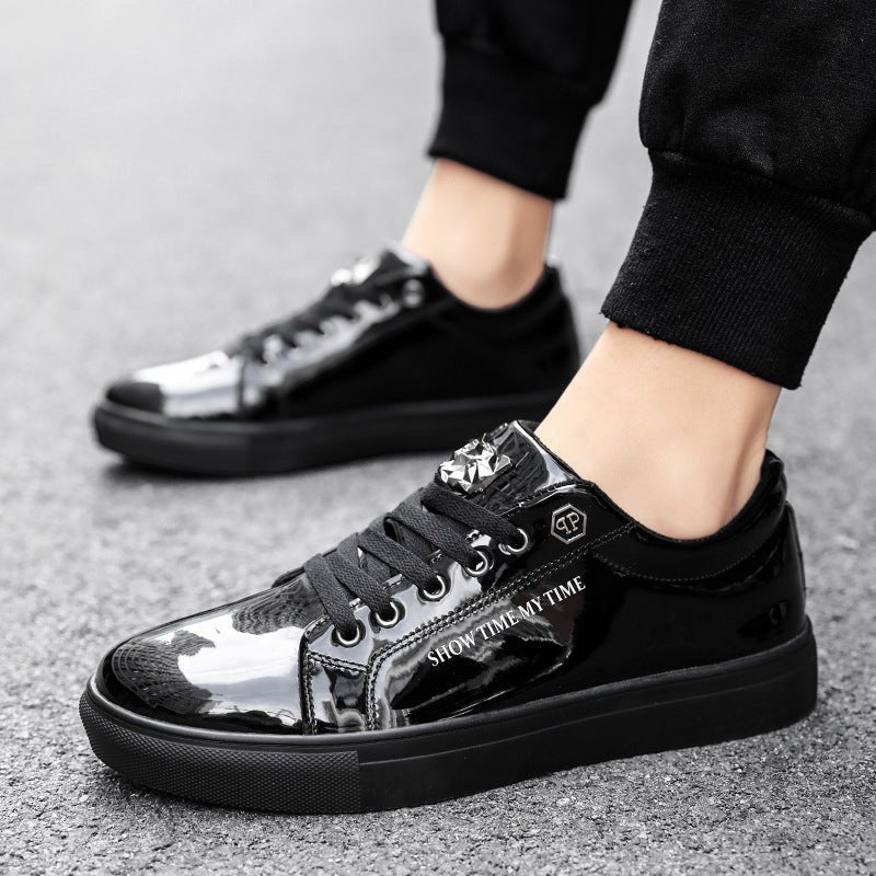 Fashionable Low Cut Shiny Flat Bottom Shoes