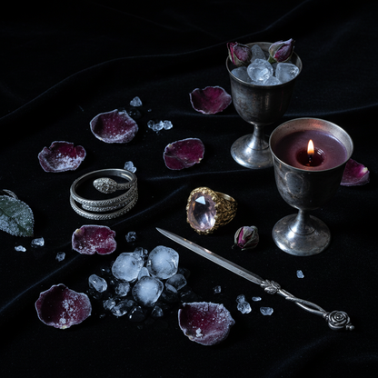 Dark luxury mood lifestyle image for Kilian Roses On Ice