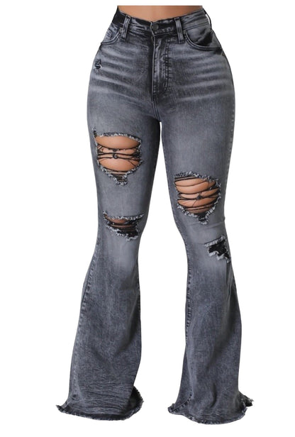 Heather Bell Bottom Jeans