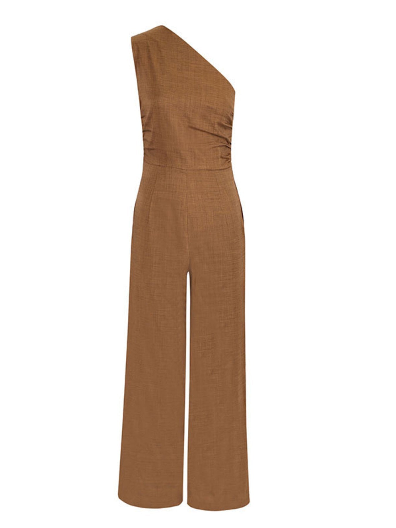 Trendy One-Shoulder Wide Leg Jumpsuit