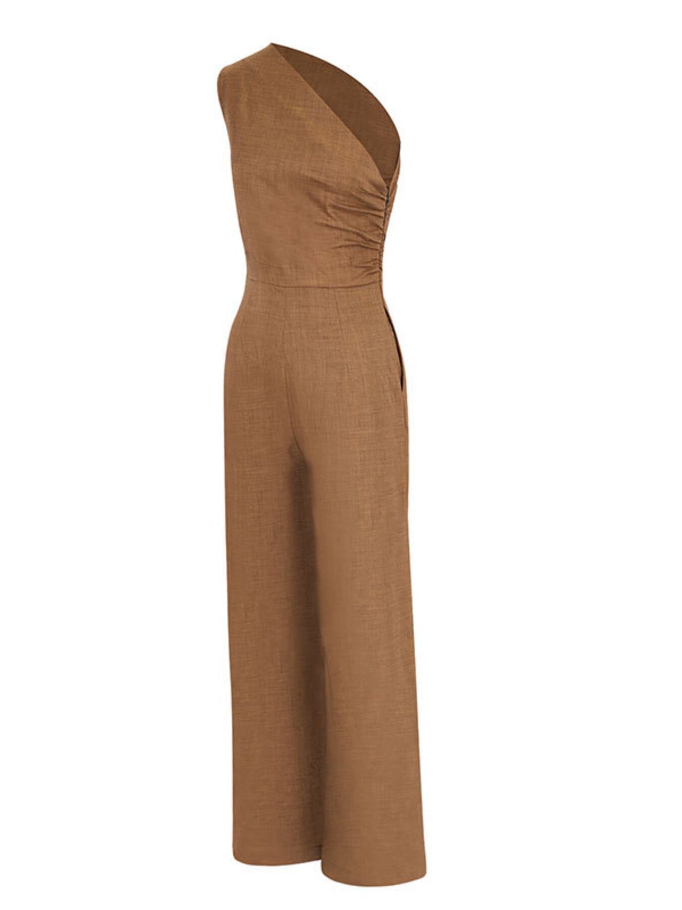 Trendy One-Shoulder Wide Leg Jumpsuit