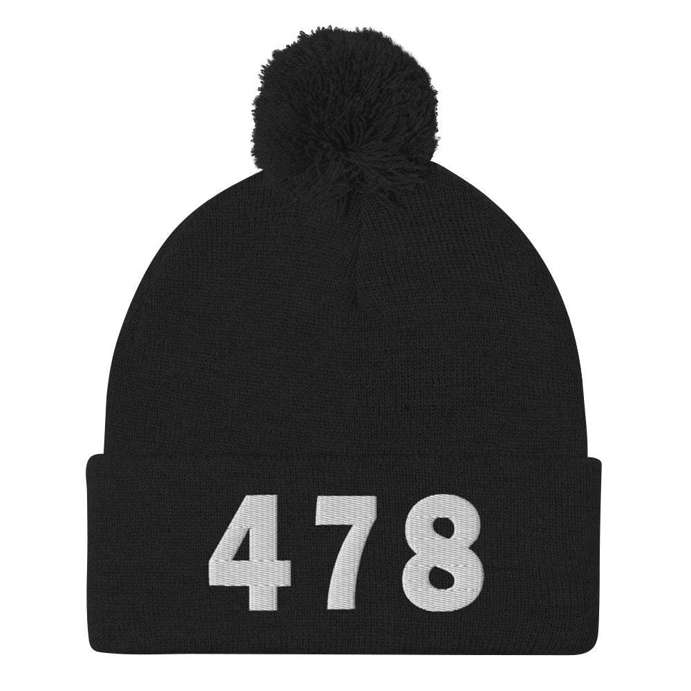 478 Area Code Pom-Pom Beanie