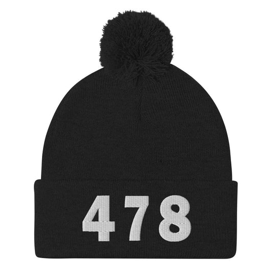 478 Area Code Pom-Pom Beanie