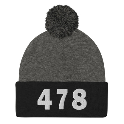 478 Area Code Pom-Pom Beanie