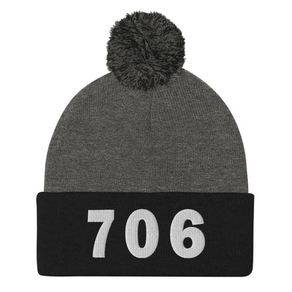 706 Area Code Pom-Pom Beanie