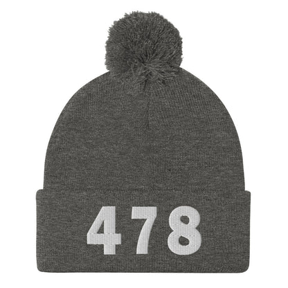 478 Area Code Pom-Pom Beanie