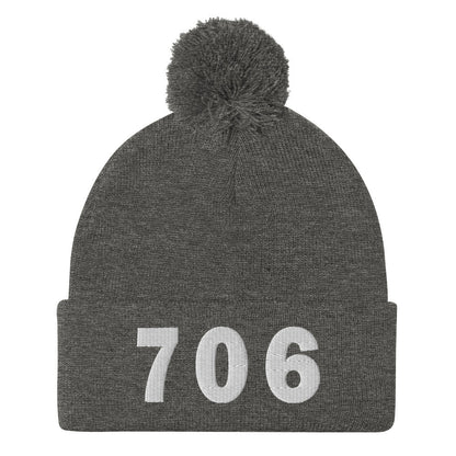 706 Area Code Pom-Pom Beanie