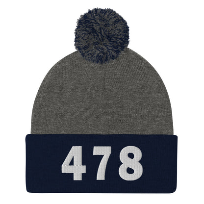 478 Area Code Pom-Pom Beanie