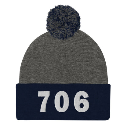 706 Area Code Pom-Pom Beanie