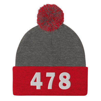478 Area Code Pom-Pom Beanie