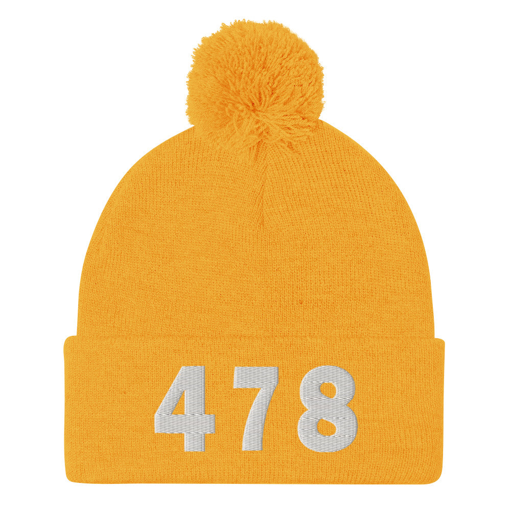 478 Area Code Pom-Pom Beanie