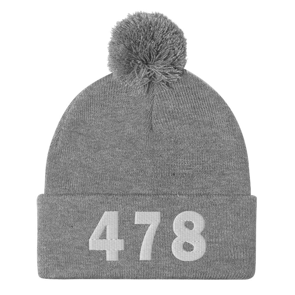 478 Area Code Pom-Pom Beanie