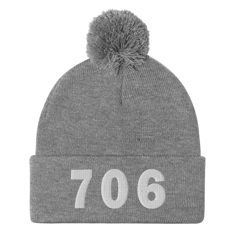 706 Area Code Pom-Pom Beanie