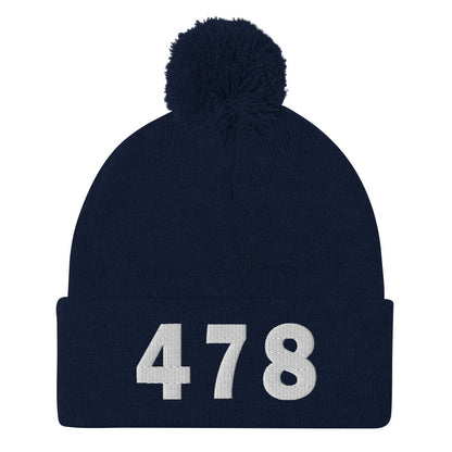 478 Area Code Pom-Pom Beanie
