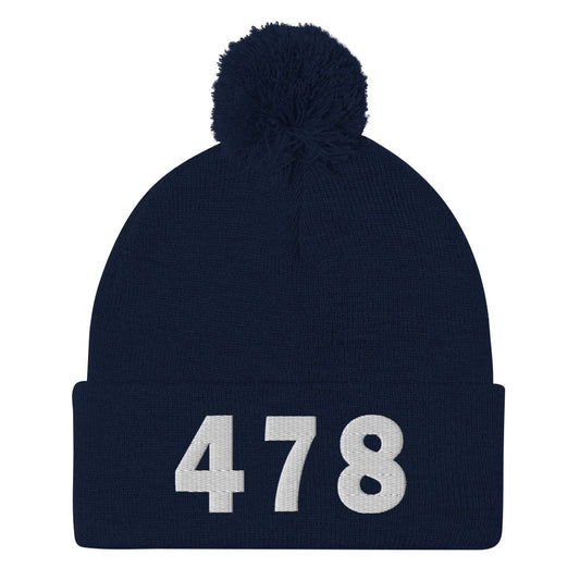 478 Area Code Pom-Pom Beanie