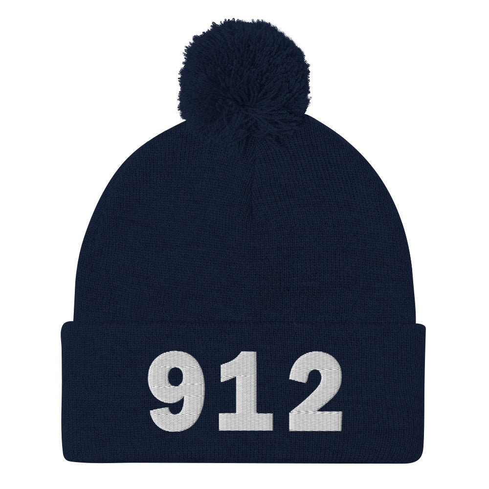 912 Area Code Pom-Pom Beanie