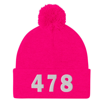 478 Area Code Pom-Pom Beanie
