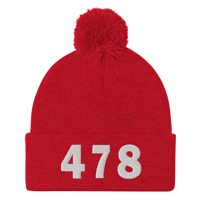 478 Area Code Pom-Pom Beanie