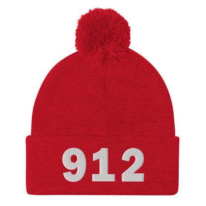 912 Area Code Pom-Pom Beanie