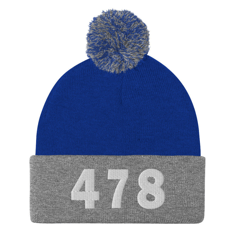 478 Area Code Pom-Pom Beanie