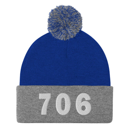 706 Area Code Pom-Pom Beanie
