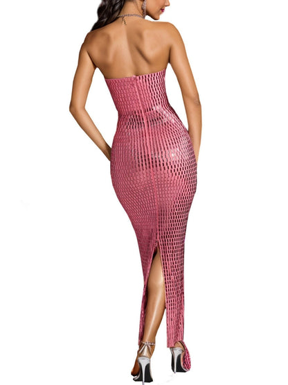 Rhinestone Fashion Tube Maxi Dress