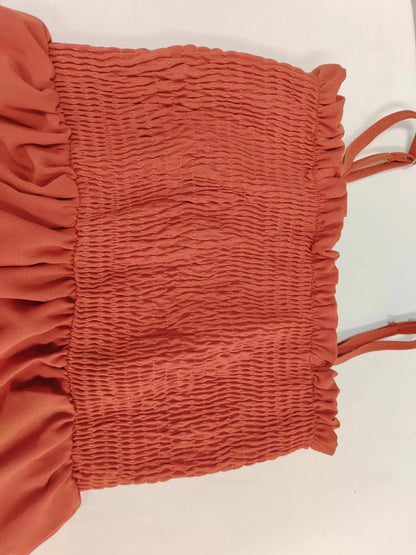 Fashionable Smocked Tube Wide Leg Jumpsuit