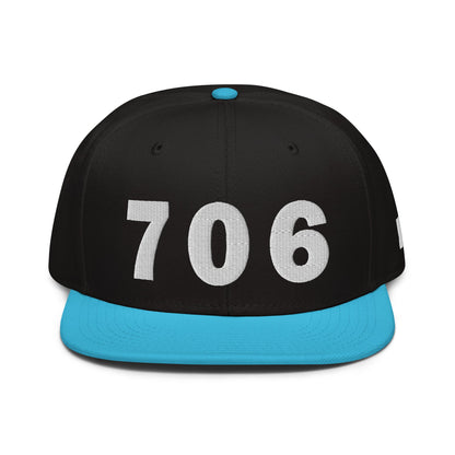 706 Area Code Snapback Hat