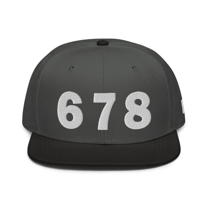 678 Area Code Snapback Hat