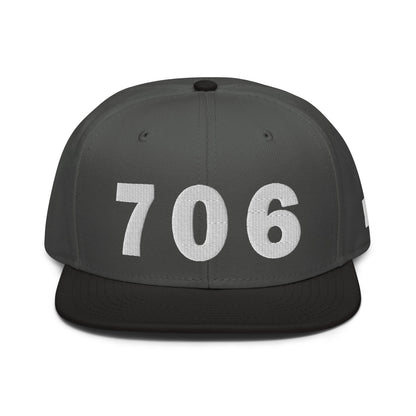 706 Area Code Snapback Hat
