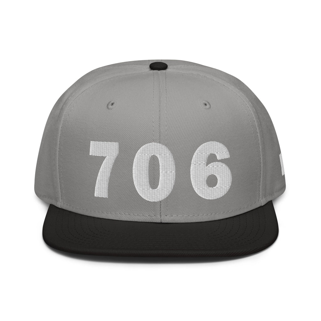 706 Area Code Snapback Hat