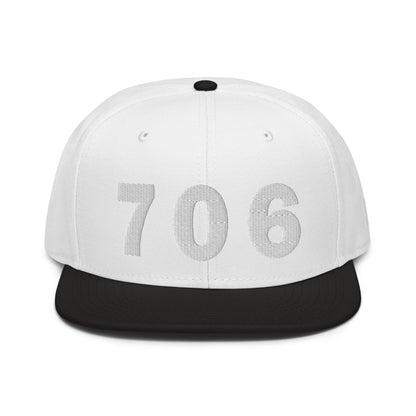 706 Area Code Snapback Hat