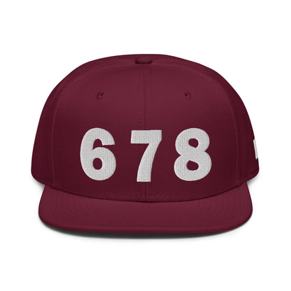 678 Area Code Snapback Hat