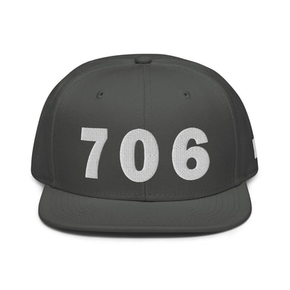 706 Area Code Snapback Hat