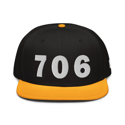 706 Area Code Snapback Hat