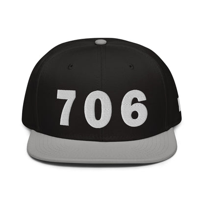 706 Area Code Snapback Hat