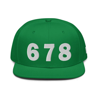 678 Area Code Snapback Hat