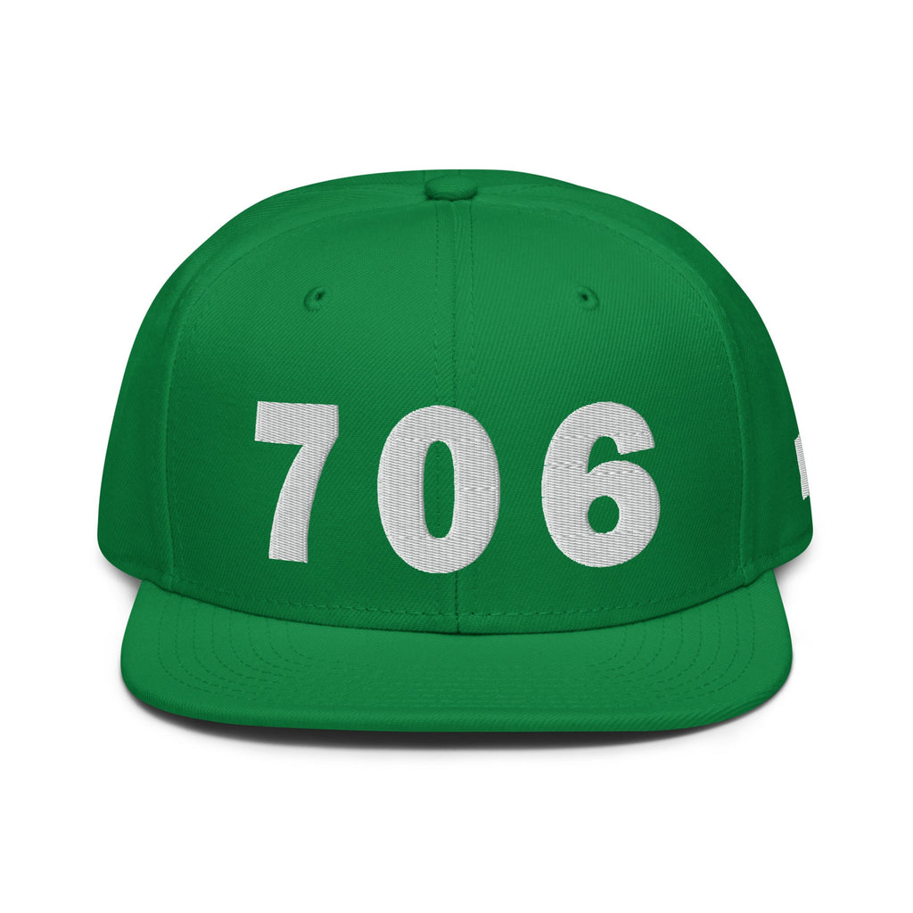 706 Area Code Snapback Hat