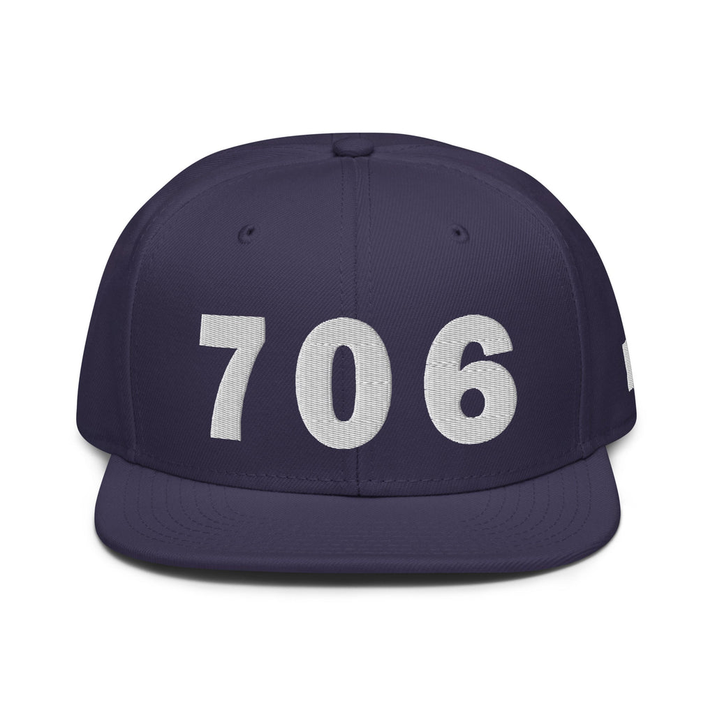 706 Area Code Snapback Hat