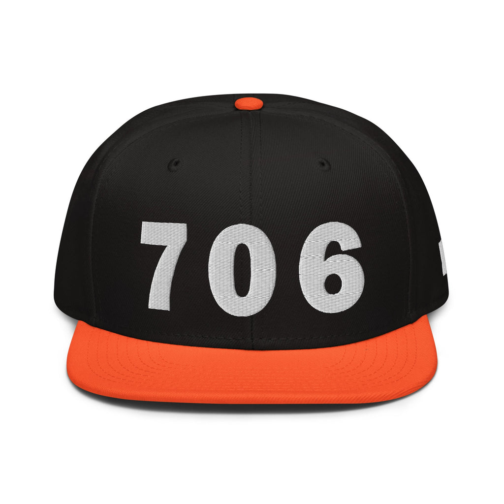 706 Area Code Snapback Hat