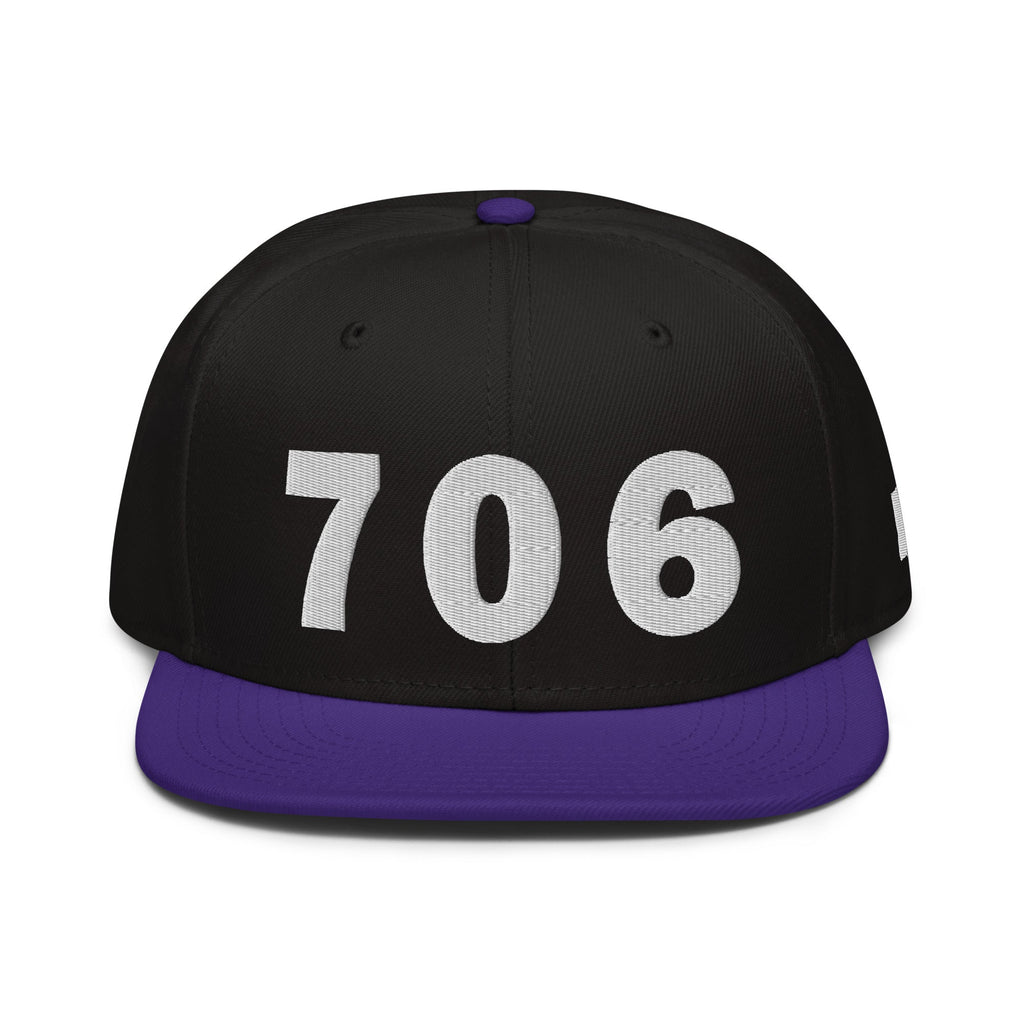706 Area Code Snapback Hat