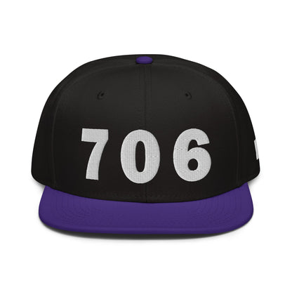 706 Area Code Snapback Hat