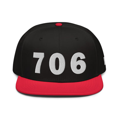 706 Area Code Snapback Hat