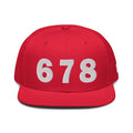 678 Area Code Snapback Hat