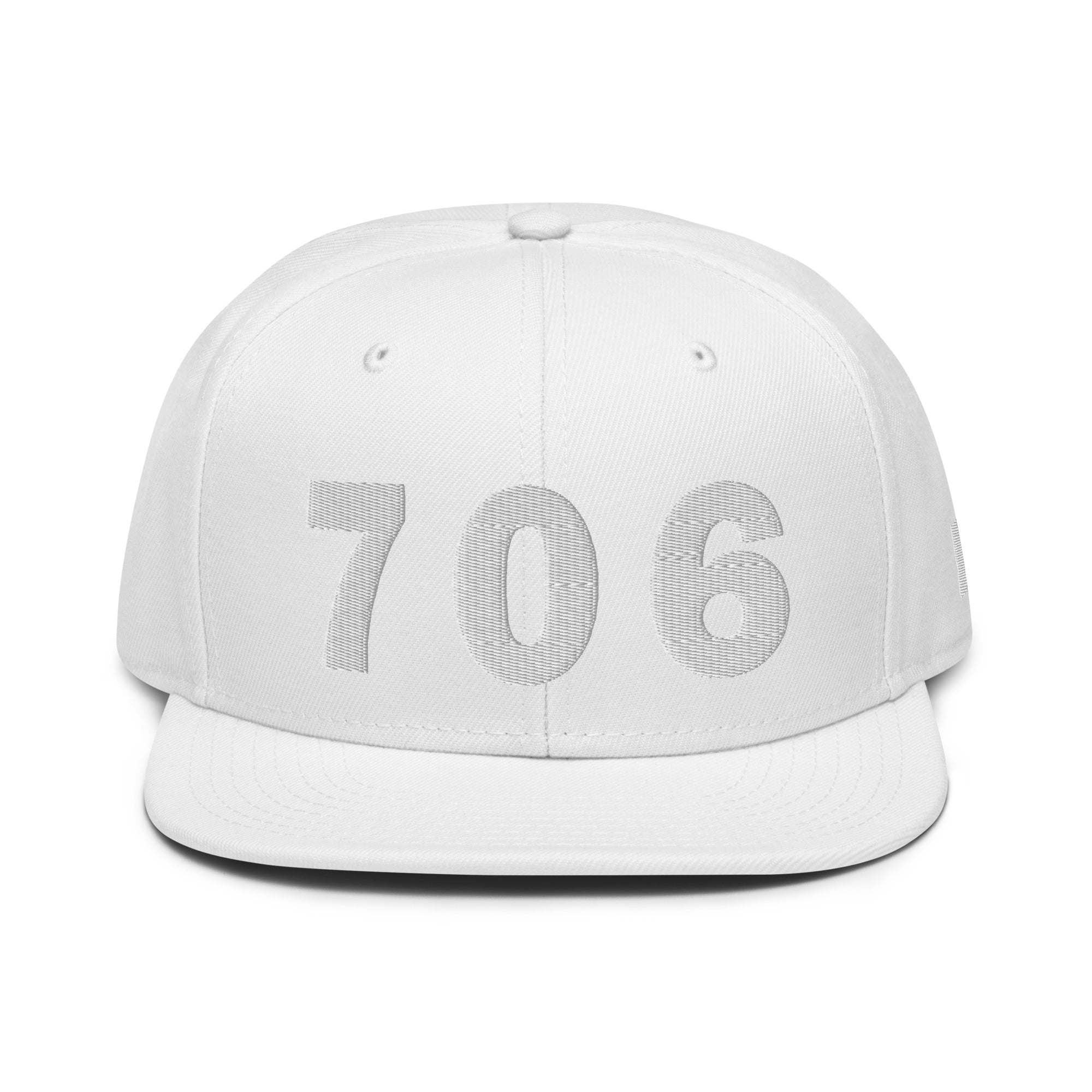 706 Area Code Snapback Hat
