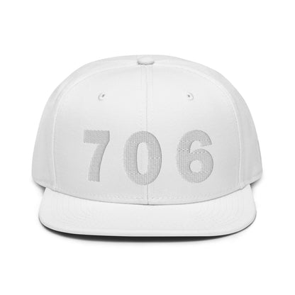 706 Area Code Snapback Hat