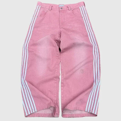 Y2K Baggy Jeans Harajuku vintage Striped Embroidered high quality Sweatpants men women Hip Hop Casual wide leg jeans streetwear
